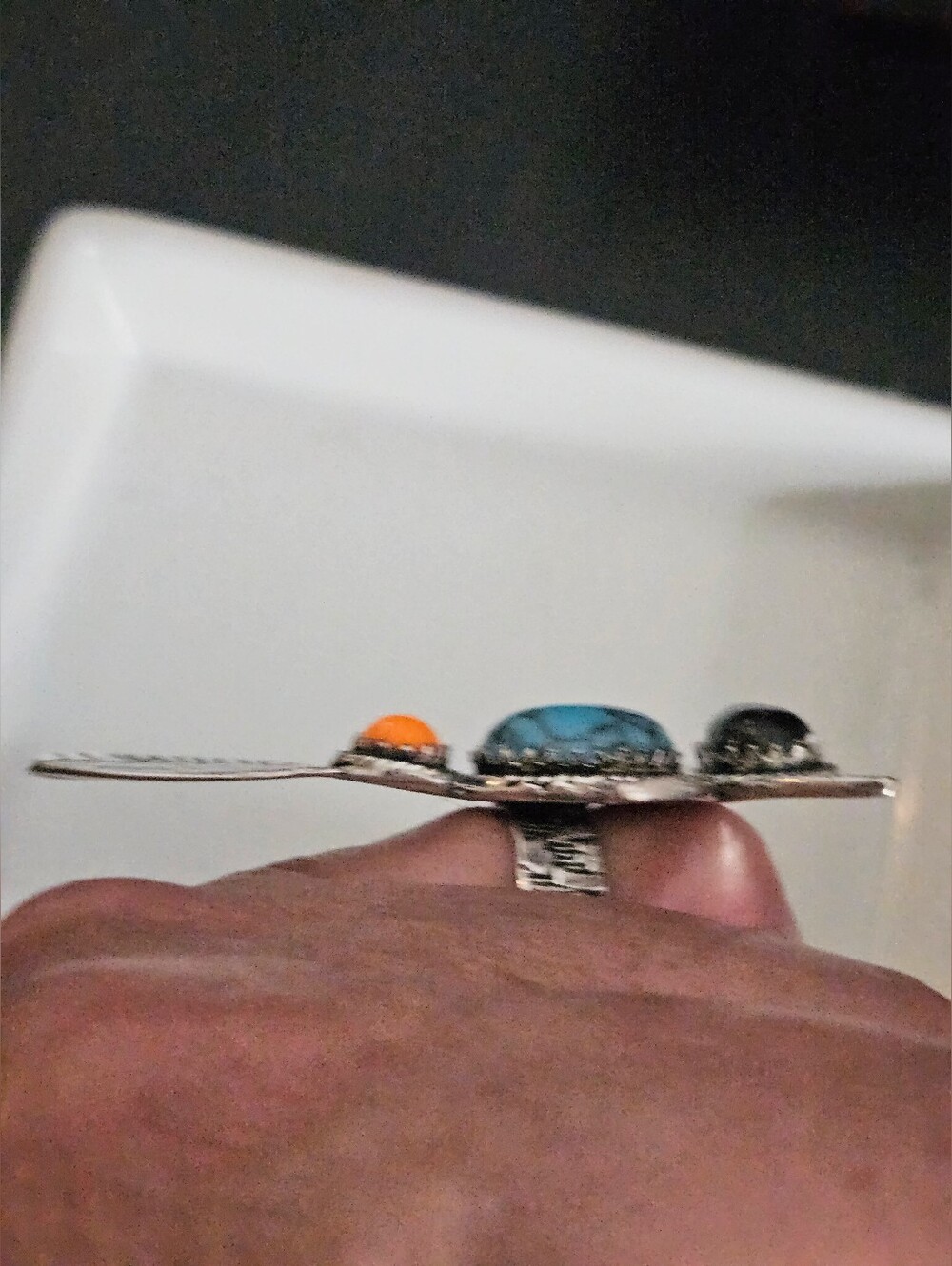 TURQUOISE HUMMINGBIRD RING - Picture 6 of 7